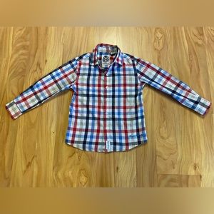 Boys English Laundry Plaid Button Up Shirt 7